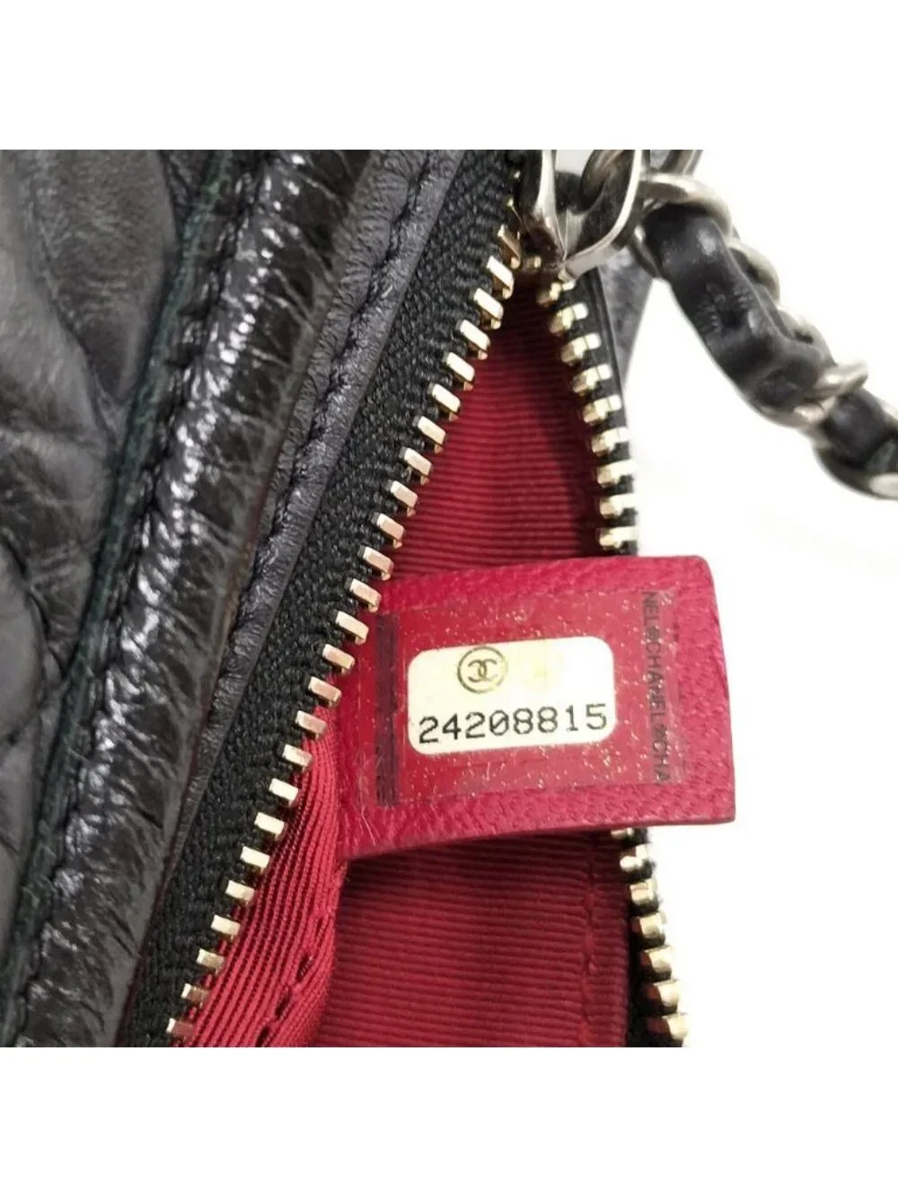 Chanel Gabriel Chain Shoulder Bag Leather Black